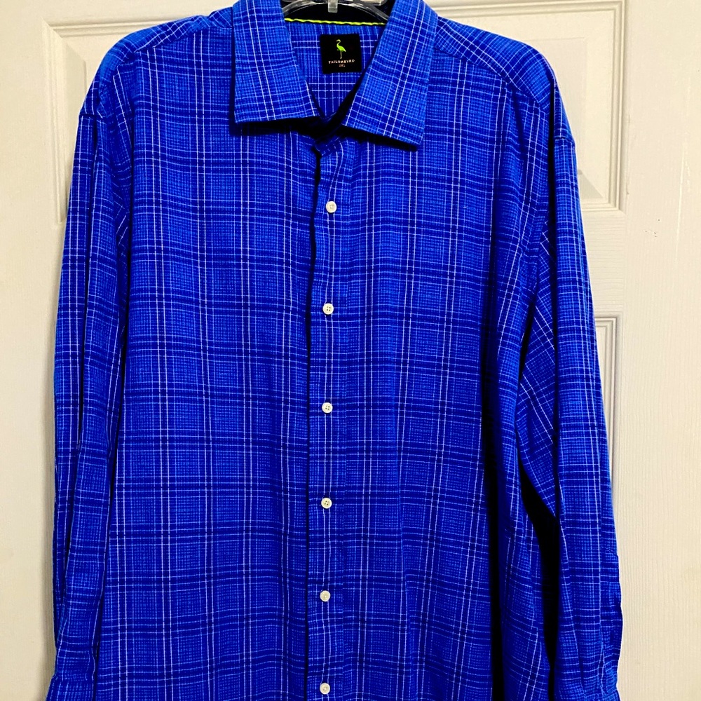 TAILORBYRD Blue Long Sleeve button down Size 2xl